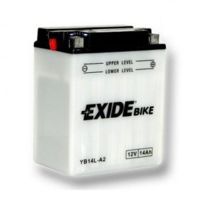 Baterie motocicleta EXIDE EBYB14L-A2, tensiune 12 V, amperaj 14 Ah, curent pornire 145 A