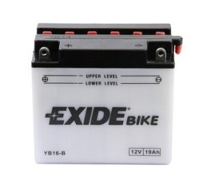 Baterie motocicleta EXIDE Conventional EBYB16-B, tensiune 12 V, amperaj 19 Ah, curent pornire 190 A