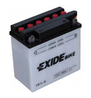 Baterie motocicleta EXIDE Conventional EBYB7L-B, tensiune 12 V, amperaj 8 Ah, curent pornire 85 A