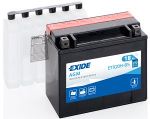 Baterie motocicleta EXIDE Maintenance Free EBYTX20H-BS, tensiune 12 V, amperaj 18 Ah, curent pornire 240 A