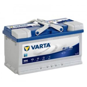 Baterie auto VARTA Blue Dynamic EFB N80 580500080 D842, 12 V, 80 Ah, 800 A, 314x175x190 mm