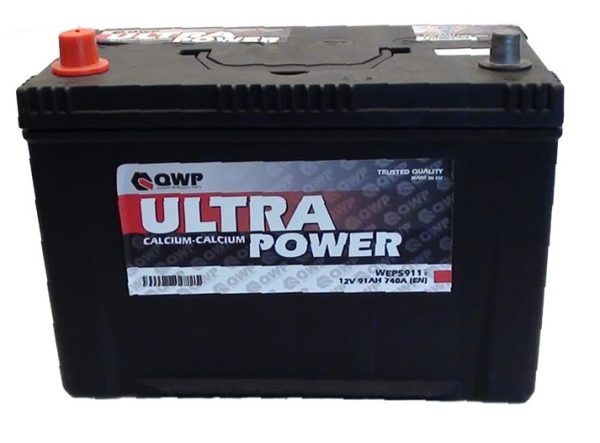 Baterie auto QWP Ultra Power WEP5911, tensiune 12 V, amperaj 91 Ah, curent pornire 740 A