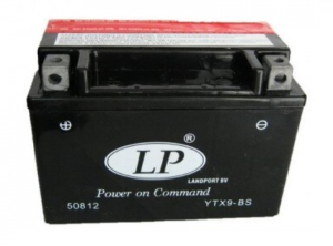 Baterie motocicleta LANDPORT AGM LP YTX9-BS, tensiune 12 V, amperaj 8 Ah, cu pachet acid