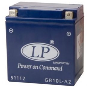 Baterie motocicleta LANDPORT LP YB10L-B2, tensiune 12 V, amperaj 10 Ah, cu pachet acid