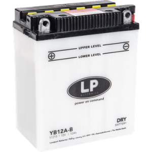 Baterie motocicleta LANDPORT LP YB12A-B, tensiune 12 V, amperaj 12 Ah, cu pachet acid