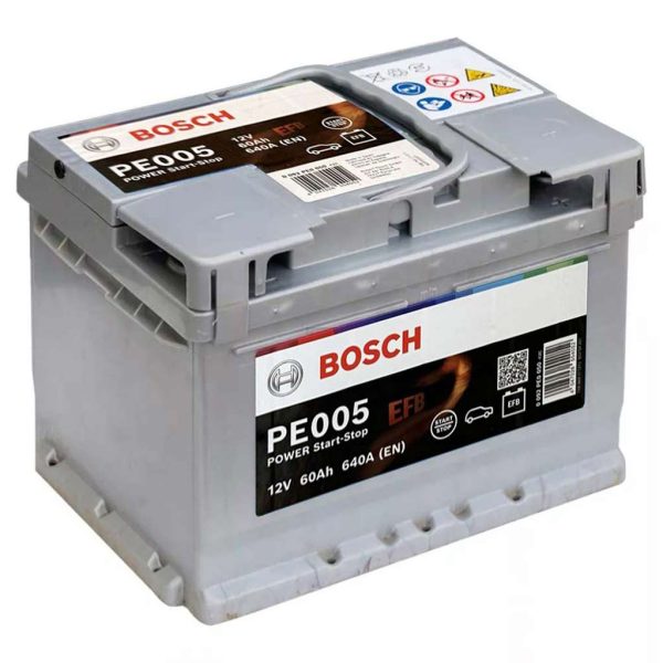 Baterie auto BOSCH Power EFB PE005 0092PE0050, 12 V, 60 Ah, 640 A, 242x175x190 mm, borna normala dreapta +