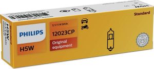 Bec lumini interioare PHILIPS 12023CP, H5W, 12V, 5W, BA9s