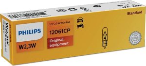 Bec incandescent PHILIPS 12061CP, 12V 2.3W, W2.3W, W2x4.6d