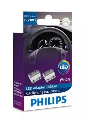 Unitate de control CANbus PHILIPS 18957X2, tensiune 12V, putere 21W, pentru anularea erorilor generate de utilizarea ledurilor retrofit 21W