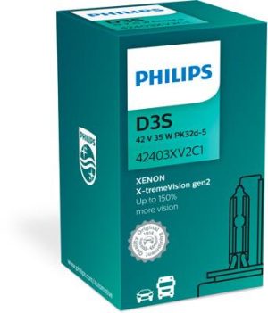 Bec xenon far faza lunga PHILIPS Xenon X-tremeVision Gen2 42403XV2C1, D3S, 42V, 35W, PK32d-5, 4800K
