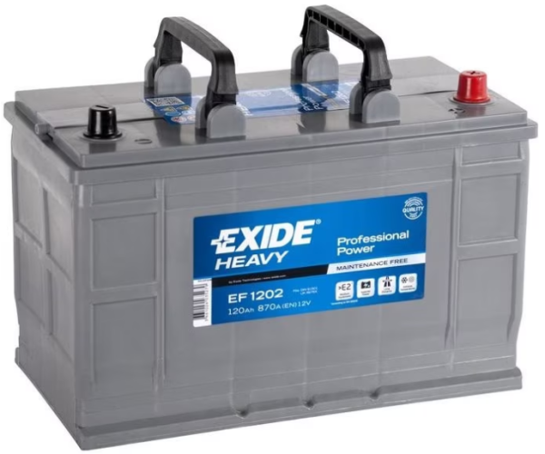 Baterie auto EXIDE Power Pro EF1202, tensiune 12 V, amperaj 120 Ah, curent pornire 870 A