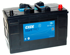 Baterie auto EXIDE StartPro EG1100, tensiune 12 V, amperaj 110 Ah, curent pornire 750 A