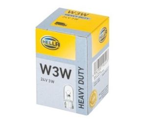 Bec lumini de stationare HELLA 8GP 003 594-241, W3W, W2,1x9,5d, 24V, 3W, comanda minima 10 bucati