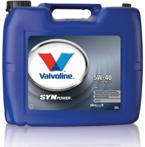 Ulei motor VALVOLINE SYNPOWER MST C3 5W40 V540SPMSTC3/20, volum 20 litri, sintetic