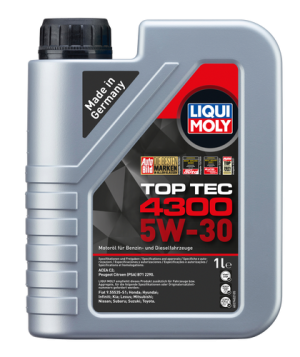 Ulei motor LIQUI MOLY Top Tec 4300 5W30 2323, API SN/CF, ACEA C2, volum 1 litru, sintetic