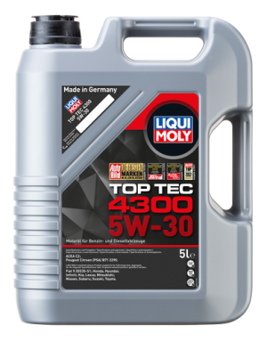 Ulei motor LIQUI MOLY Top Tec 4300 5W30 2324, API SN/CF, ACEA C2, volum 5 litri, sintetic