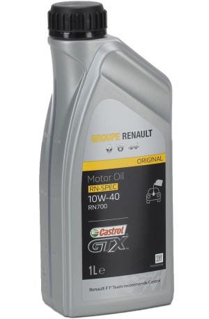 Ulei motor RENAULT-CASTROL GTX RN700 10W40 7711943676, volum 1 litru, semi sintetic, pentru motoare benzina/diesel fara DPF