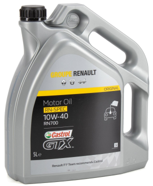 Ulei motor RENAULT-CASTROL GTX RN700 10W40 7711943678, volum 5 litri, semi sintetic, pentru motoare benzina/diesel fara DPF