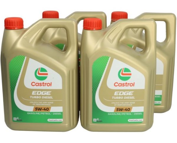 Ulei motor CASTROL EDGE Turbo Diesel 5W40, volum 4 x 4 Iitri, sintetic