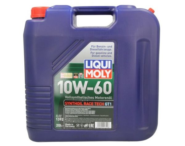 Ulei motor LIQUI MOLY Synthoil Race Tech GT1 10W60 1392, volum 20 litri, sintetic