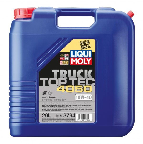 Ulei motor LIQUI MOLY Top Tec Truck 4050 10W40 3794, volum 20 litri, sintetic