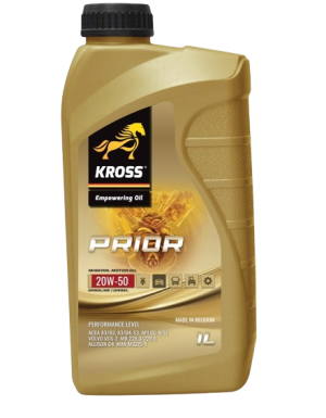 Ulei motor KROSS PRIOR 20W50 A3/B4, E3 SN20051-KS-19598, multigrad, volum 1 litru, mineral