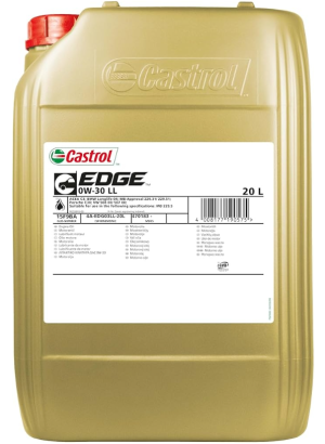 Ulei motor CASTROL EDGE 0W30 LL 15F9BA, volum 20 litri, sintetic
