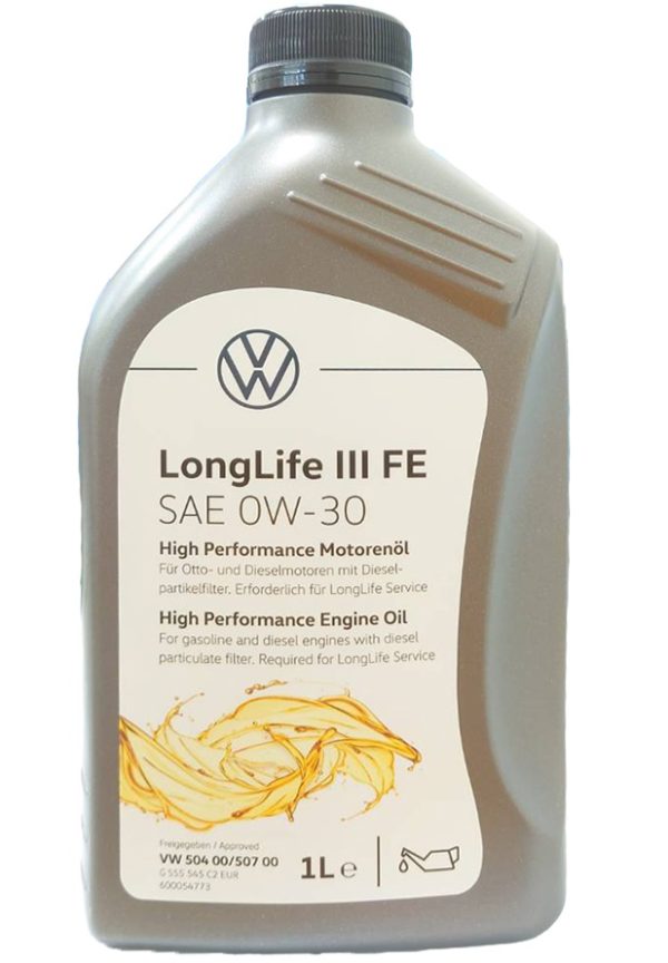 Ulei motor VW Group Longlife III FE 0W30 VW High Performance GS55545C2EUR, volum 1 litru, 504.00/507.00