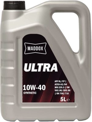 Ulei motor MADDOX ULTRA 10W40 A3/B4 MDXU1040/5, volum 5 litri, sintetic
