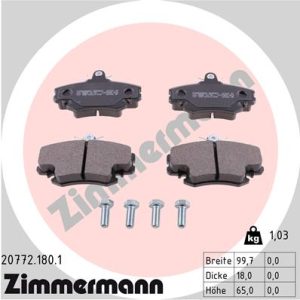 Set placute frana ZIMMERMANN 20772.180.1