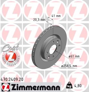 Disc frana ZIMMERMANN 470.2409.20