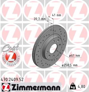 Disc frana ZIMMERMANN 470.2409.52