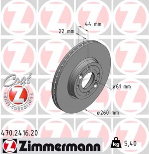 Disc frana ZIMMERMANN 470.2416.20
