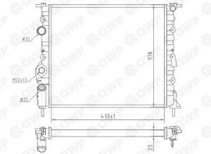 Radiator racire motor QWP WRA121