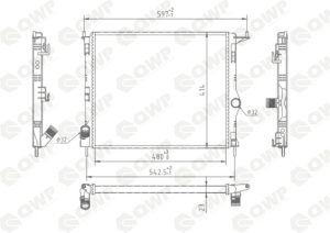 Radiator racire motor QWP WRA160