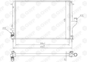 Radiator racire motor QWP WRA162