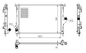 Radiator racire motor QWP WRA229