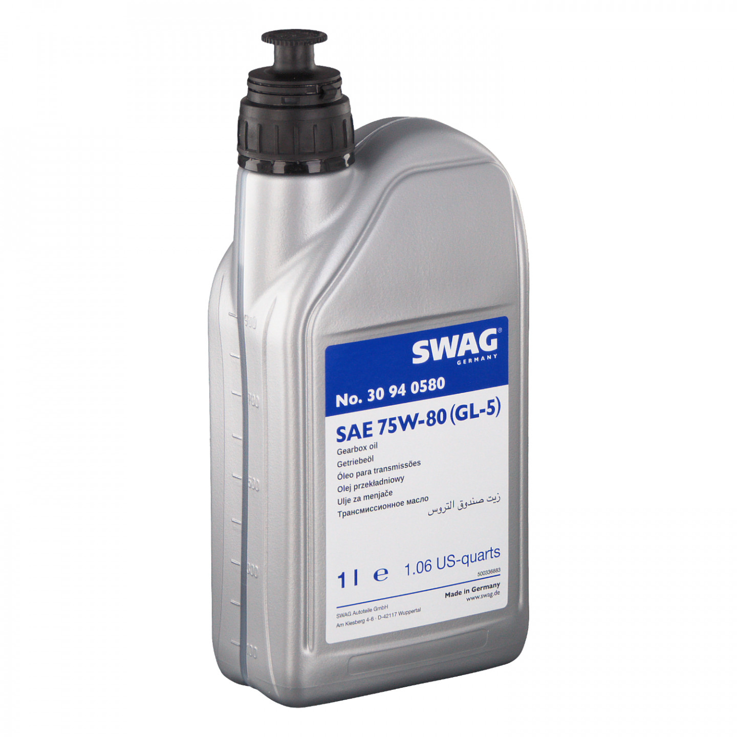 Ulei transmisie SWAG 75W80 GL-5 30 94 0580, galben, volum 1 litru Ulei transmisie SWAG 75W80 GL-5 30 94 0580, galben, volum 1 litru – imagine produs