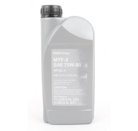 Ulei pentru transmisie manuala cu 6 trepte BMW MTF-2 83222344589 75W80, volum 1 litru, GL-4 Ulei pentru transmisie manuala cu 6 trepte BMW MTF-2 83222344589 75W80, volum 1 litru, GL-4 – imagine produs
