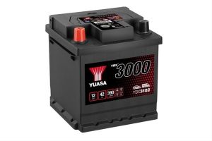 Baterie auto YUASA 3000 YBX3102 ASIA, 12 V, 42 Ah, 390 A, 175 x 175 x 190 mm, borna stanga + – imagine produs