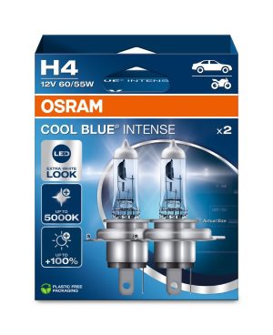 Set 2 becuri far faza lunga 12 V, H4 60/55 W Cool Blue Intense Nextgen OSRAM 64193CBN-2HB – imagine produs