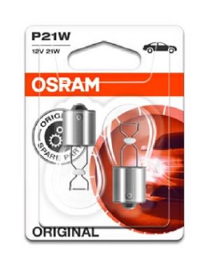 Set 2 becuri semnalizator 12 V, P21W, original, blister, OSRAM 7506-2BL Set 2 becuri semnalizator 12 V, P21W, original, blister, OSRAM 7506-2BL – imagine produs