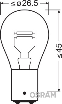 Set 2 becuri 12 V, P21/4W, original, blister, OSRAM 7225-2BL Set 2 becuri 12 V, P21/4W, original, blister, OSRAM 7225-2BL – imagine produs