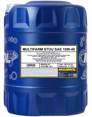 Ulei motor MANNOL Multifarm STOU 10W40 MN2502-20, volum 20 litri, semi sintetic – imagine produs