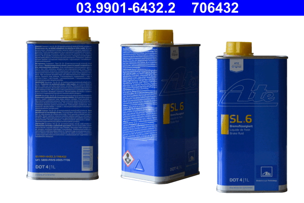Lichid de frana ATE SL.6 DOT4 03.9901-6432.2, volum 1 litru Lichid de frana ATE SL.6 DOT4 03.9901-6432.2, volum 1 litru – imagine produs