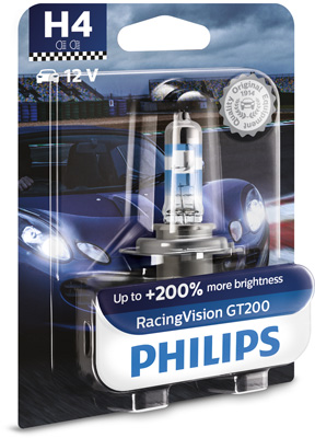 Bec far principal H4 60/55W 12 V, Racing Vision GT200, blister, PHILIPS 12342RGTB1 – imagine produs