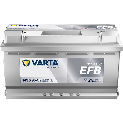 Acumulator VARTA Dynamic EFB N95 595500085K262, amperaj 95 Ah, curent descarcare 850 A, dimensiuni 353x175x190 mm Acumulator VARTA Dynamic EFB N95 595500085K262, amperaj 95 Ah, curent descarcare 850 A, dimensiuni 353x175x190 mm – imagine produs