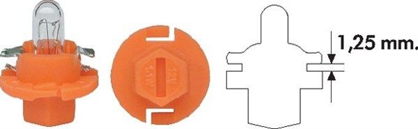 Bec auto pentru lumini bord MAGNETI MARELLI 002053300000, tensiune 12V, putere 1.1W, B2.4W, BX8.4d Bec auto pentru lumini bord MAGNETI MARELLI 002053300000, tensiune 12V, putere 1.1W, B2.4W, BX8.4d – imagine produs