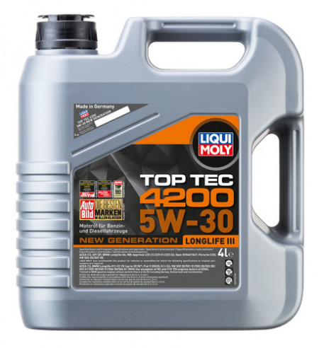 Ulei motor LIQUI MOLY Top Tec 4200 5W30 3715, volum 4 litri, sintetic Ulei motor LIQUI MOLY Top Tec 4200 5W30 3715, volum 4 litri, sintetic – imagine produs