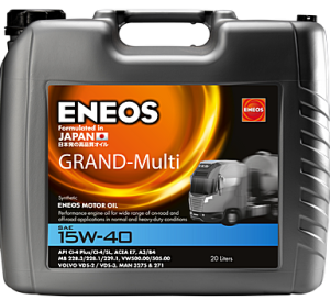 Ulei motor camion ENEOS GRAND-MULTI 15W40 E.GM15W40/20, volum 20 litri, sintetic – imagine produs